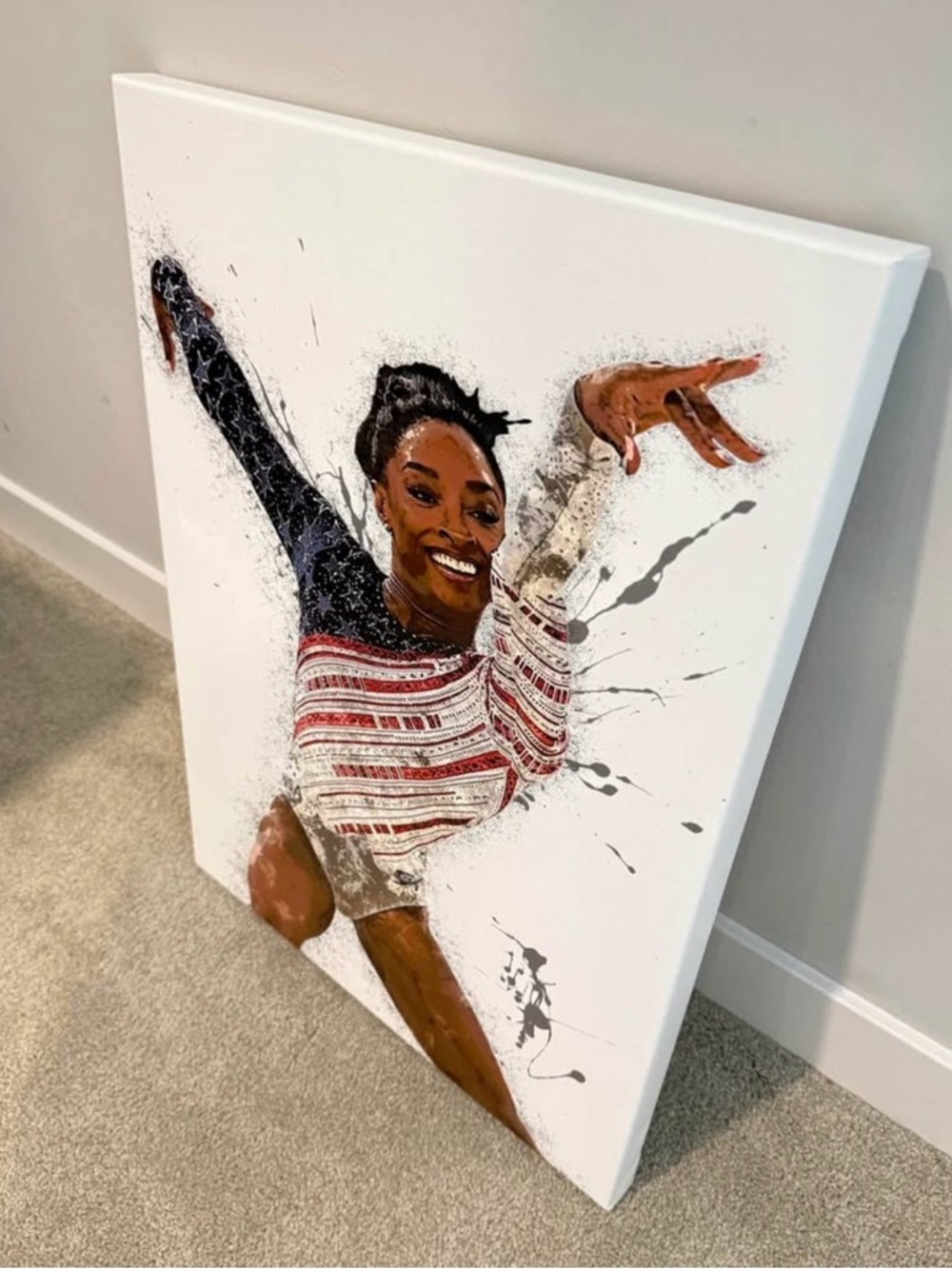 Simone Biles Gymnastics Canvas